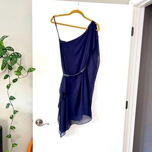 Jessica Simpson, one shoulder dress, size 4, absolutely gorgeous. NWT. Dark blue